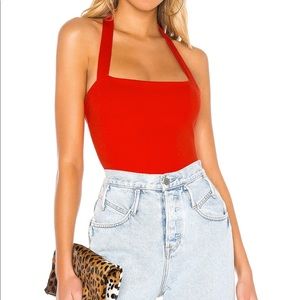 superdown Red Halter Top